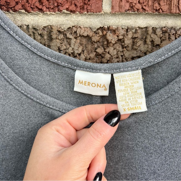 Merona Gray Short Sleeve Crewneck Mini Dress - Picture 3 of 3